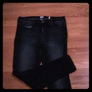 Dark wash skinny denim